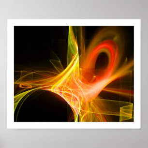 SWIRLS IN GULT ORANGE POSTER