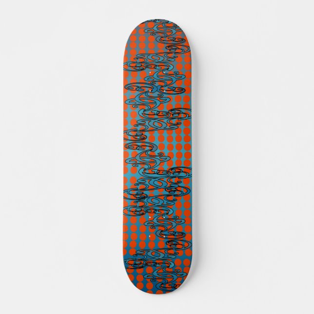 Swirls och Circles Skateboard Bräda 20,5 Cm (Framsida)