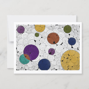Swirls och Circles vycard Vykort