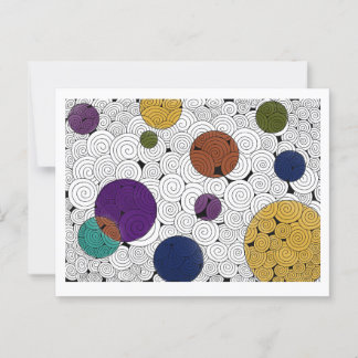 Swirls och Circles vycard Vykort