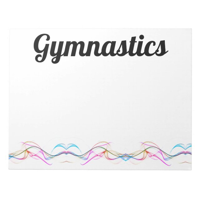 Swirls of Färg Gymnastics 40 Page Anteckningsblock (Framsida)