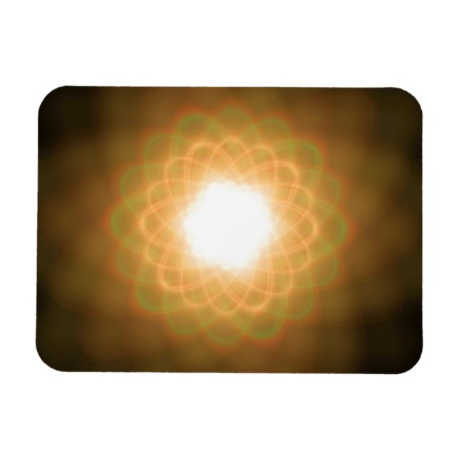 Swirls of Gult Light on Black Magnet (Horisontell)