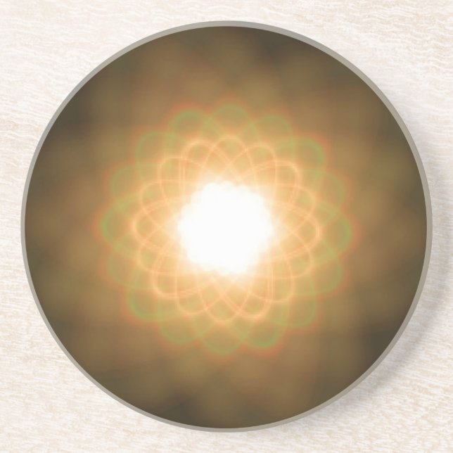 Swirls of Gult Light on Black Underlägg (Framsidan)