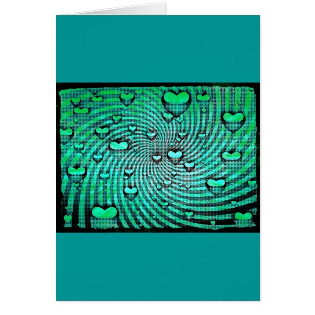 Swirls of Heareting Card Hälsningskort (Framsidan)