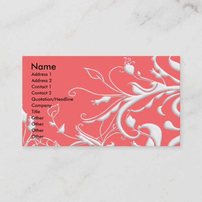 Swirls of Nature - Customized Visitkort (Framsida)