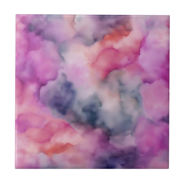 Swirls of Purple Marble  Kakelplatta (Framsidan)