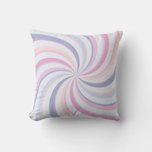 Swirls Rosa Blue Peach Kudde