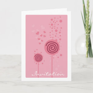 Swirls-serien - Rosa Inbjudan