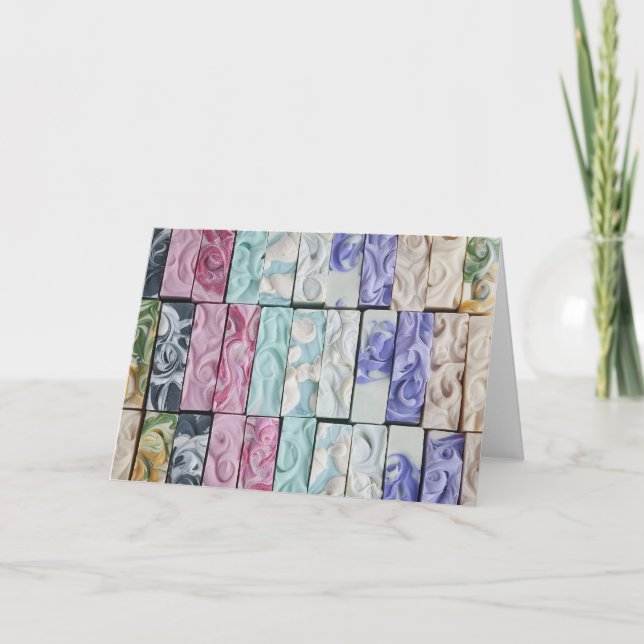 Swirls - Soap Art Greeting Card Kort (Framsida)