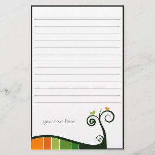 Swirls Stationery Brevpapper