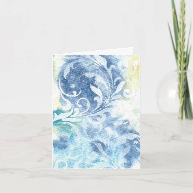 Swirls-Tillfällen-kort Tack Kort (Framsida)