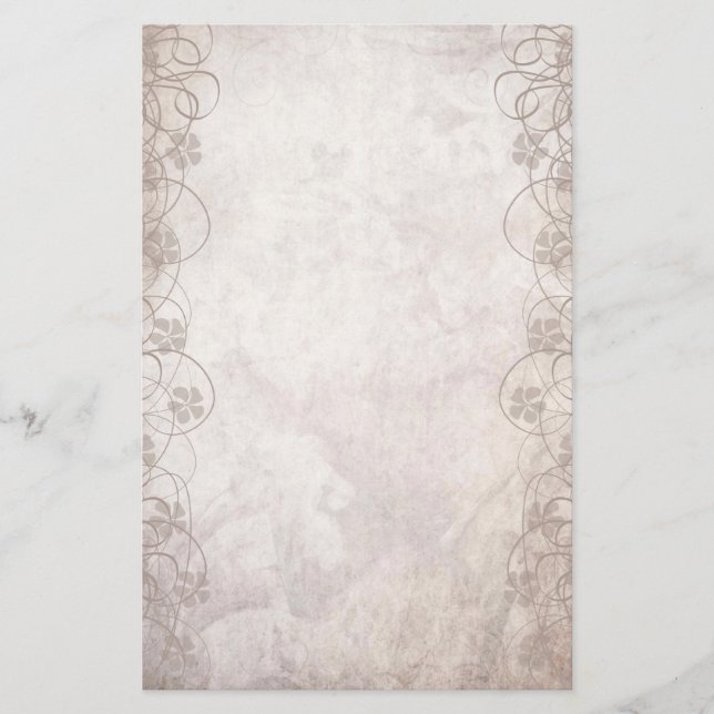 Swirly Antiqued stilbrevpapperpapper Brevpapper (Framsida)