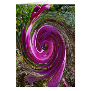 Swirly blomma hälsningskort