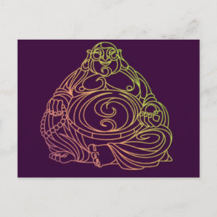 Swirly Buddha Vykort