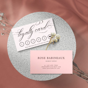Swirly Calligraphy Loyalty Card Visitkort