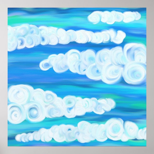 Swirly Clouds Poster (Framsidan)