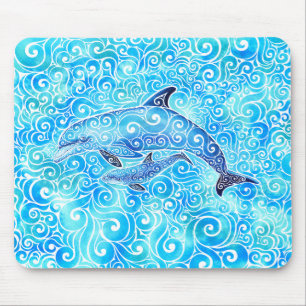 Swirly Dolphin Family Musmatta