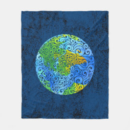 Swirly Earth Fleecefilt