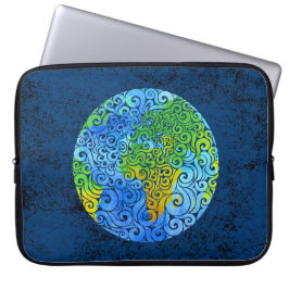 Swirly Earth Laptop Fodral