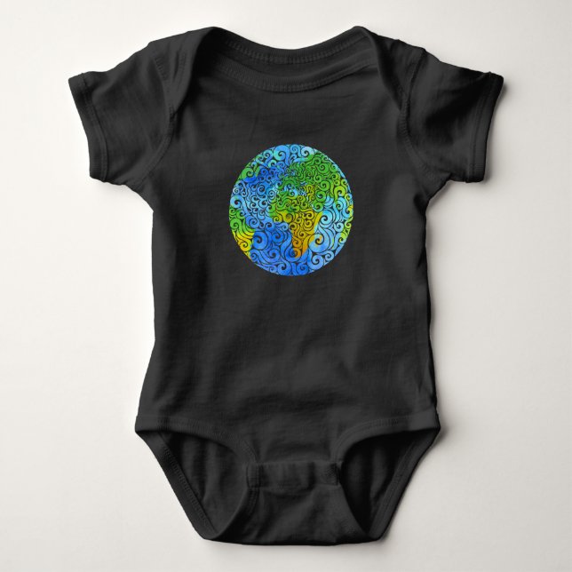 Swirly Earth T Shirt (Framsida)