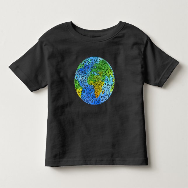 Swirly Earth T Shirt (Framsida)