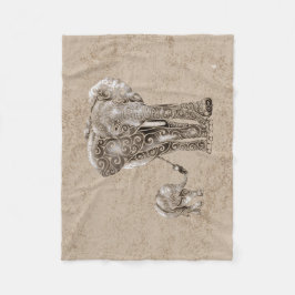 Swirly Elephant Family Fleecefilt