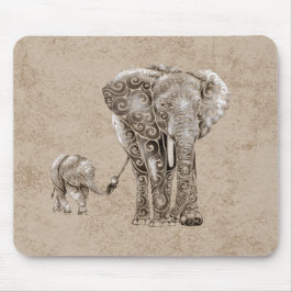 Swirly Elephant Family Musmatta