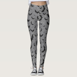Swirly Fladdermus Svarmt Leggings