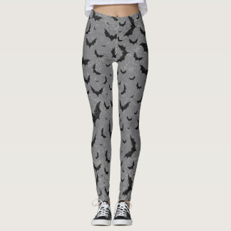 Swirly Fladdermus Svarmt Leggings