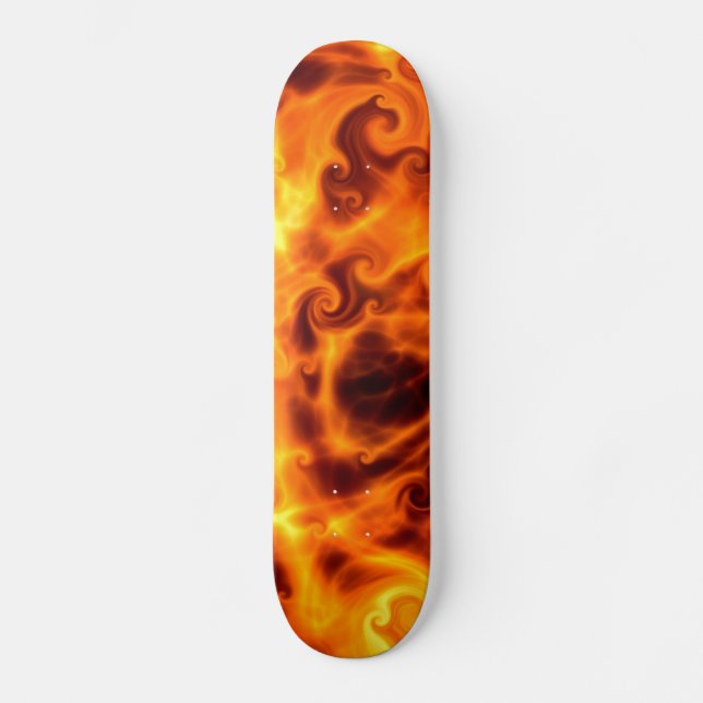 Swirly flammar old school skateboard bräda 21,6 cm (Framsida)