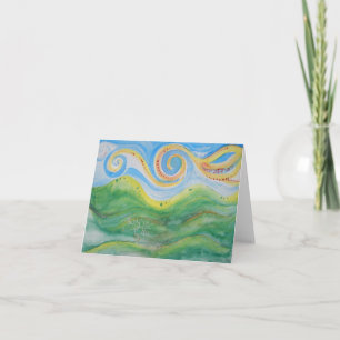 Swirly för hälsningkort himmel Rolling Hills Kort