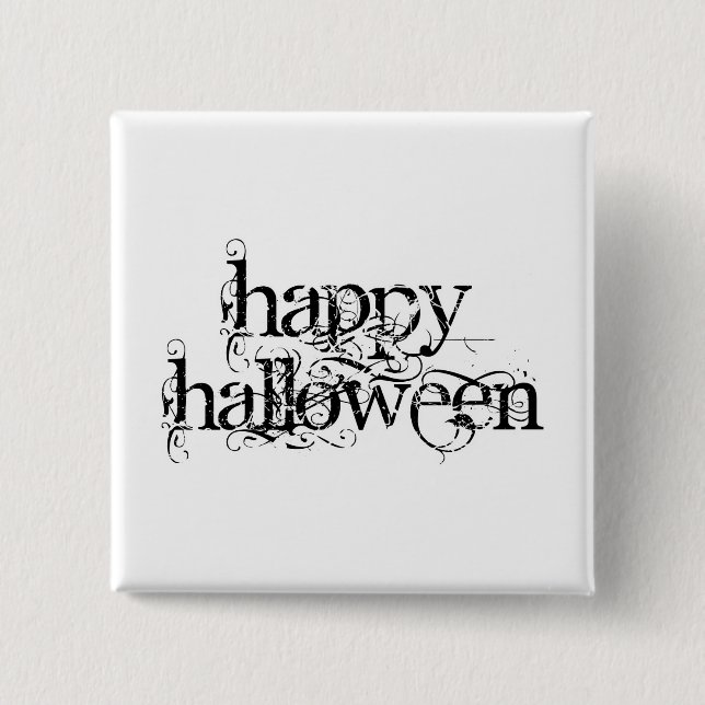 Swirly Grungehappy halloween Knapp (Framsida)