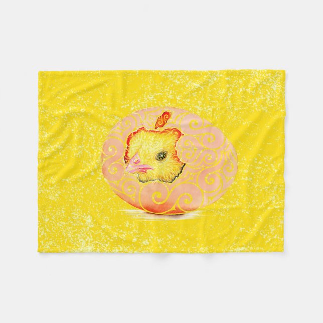 Swirly Hatchling Fleecefilt (Framsidan (Horisontell))