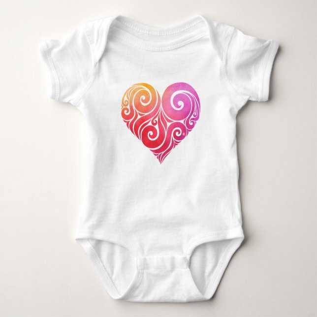 Swirly Heart T Shirt (Framsida)