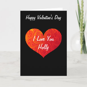 Swirly Heart Valentine Card Helgkort