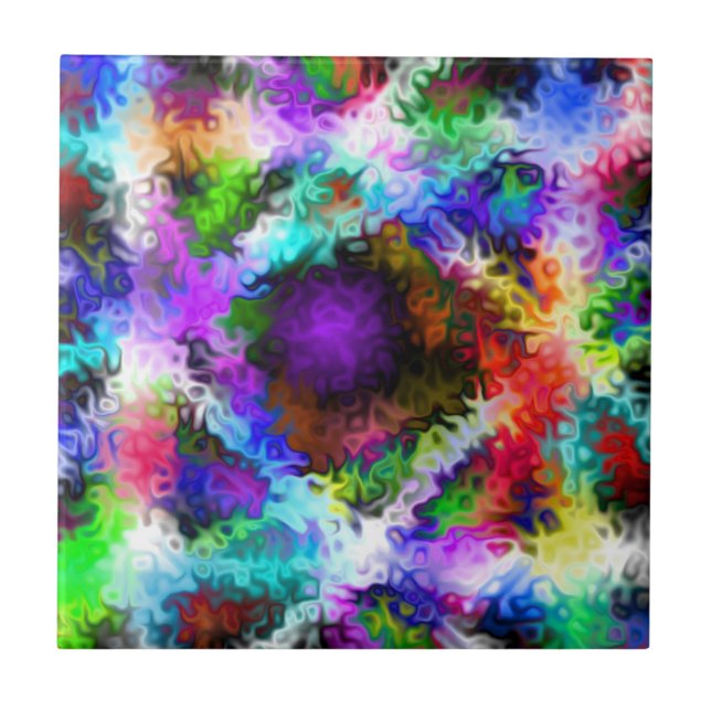 Swirly Iridescent Chrome 5 Kakelplatta (Framsidan)