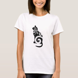 Swirly kattsvart tee shirt