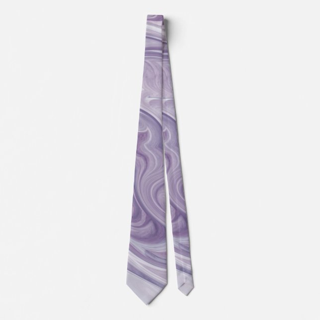 "Swirly Lavender Abstrakt" Slips (Framsida)