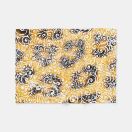 Swirly Leopard Mönster Fleecefilt