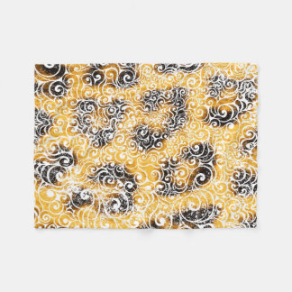 Swirly Leopard Mönster Fleecefilt