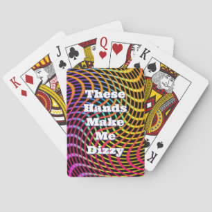 Swirly Linjer Dizzy Card Händer Funny Poker spelar Casinokort