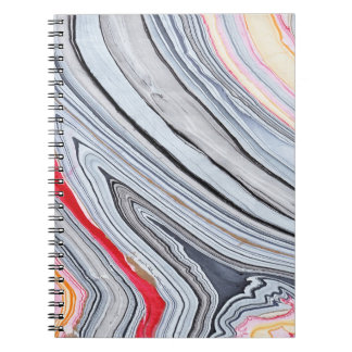 Swirly marmor i korall anteckningsbok