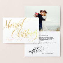 Swirly Married jul Bröllop Photo Tack
