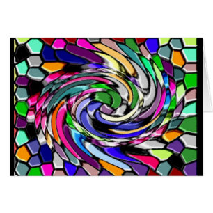 Swirly mosaik hälsningskort