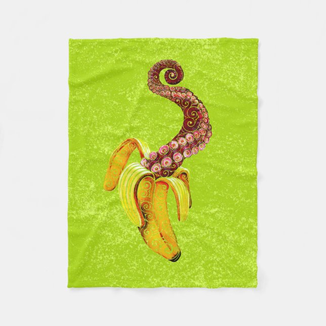 Swirly Mutant-Banana Fleecefilt (Framsidan)