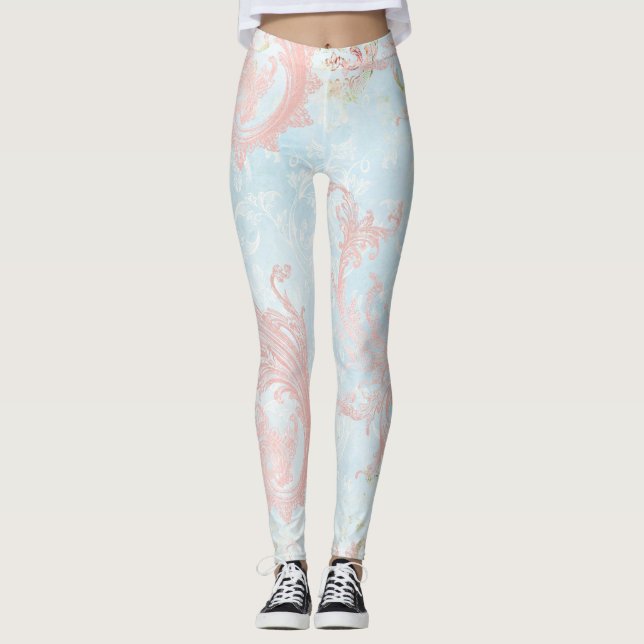 Swirly pastel Leggings (Framsida)