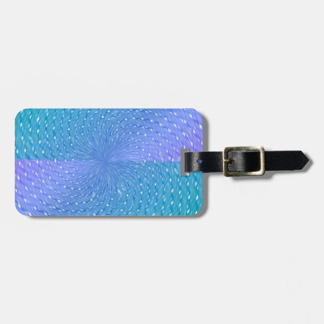 Swirly Pastel Lila Teal Abstrakt Mönster Bagagebricka (Horisontell Framsida)