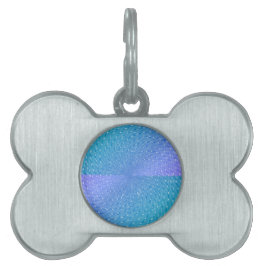 Swirly Pastel Lila Teal Abstrakt Mönster Namnbricka Husdjur