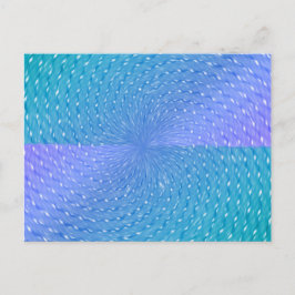 Swirly Pastel Lila Teal Abstrakt Mönster Vykort