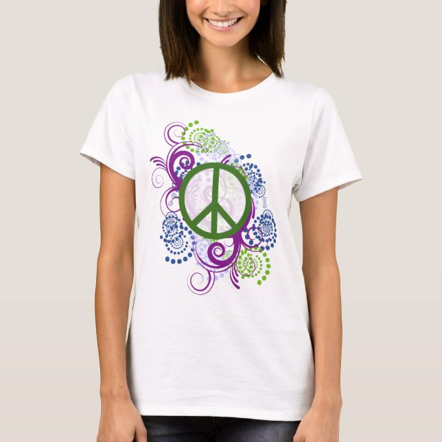 Swirly Peace Shirt T-shirt (Framsida)